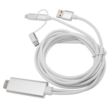3 в 1 Кабель-адаптер Micro USB Type C Адаптер кабеля HDMI Mirror in G