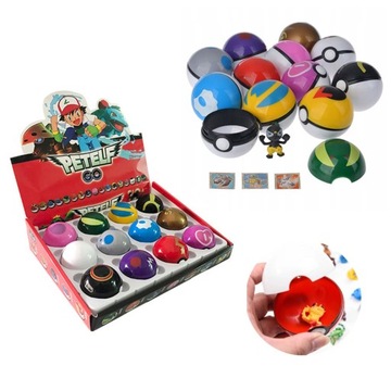 12шт. ИГРУШКА-ФИГУРА POKEMON POKEBALL + ФИГУРКА