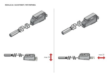 ВЕШАЛКА ДЛЯ ПОЛКИ MONTANA WHITE КОМПЛЕКТ КРЕПЛЕНИЙ ДЛЯ ШКАФА, РЕГУЛИРУЕМАЯ 110 кг