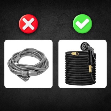 ПРОЧНЫЙ ВЫДВИЖНОЙ САДОВЫЙ ШЛАНГ 45 м + ПИСТОЛЕТ Разбрызгиватель + СОЕДИНИТЕЛИ + РУЧКА