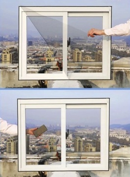 ОКОННАЯ МОСКИТНАЯ СЕТКА 150 X 200 см, ЧЕРНАЯ В КОМПЛЕКТЕ НА ЗАЛИВКЕ