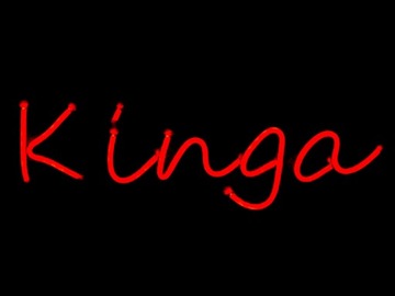 NKINGA NEON LED FLEX NAPIS Kinga OZDOBA 380X120MM