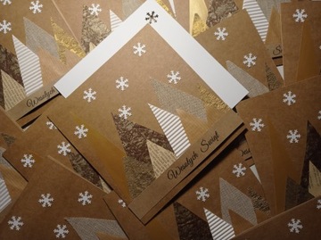 ЭКО Рождественская открытка, Рождество, ёлки