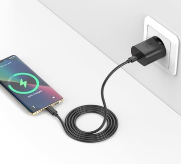 Быстрое зарядное устройство USB C для мобильных телефонов Samsung 45 Вт, 2 м