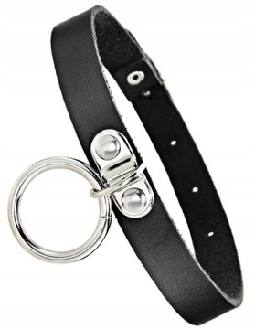 Punk Naszyjnik rock obroża Skórzany CHOKER dark