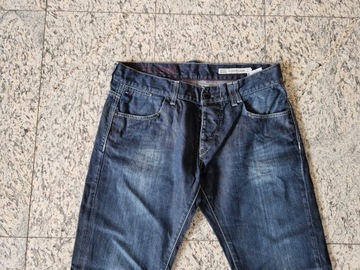 Tommy Hilfiger spodnie jeansy 34/32 ciemny granat PAS 94 cm