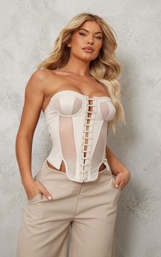 PRETTYLITTLETHING GORSET DAMSKI BEŻOWY 34 1EKB