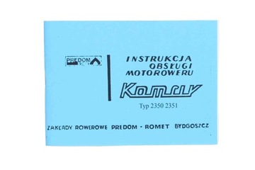 KATALOG INSTRUKCJA OBSŁUGI ROMET KOMAR TYP 2350 23