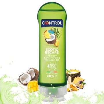 CONTROL EXOTIC ESCAPE Lekki Żel do Masażu Nawilżenia EGZOTYCZNY AROMAT 200