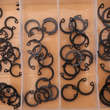 ZESTAW ASORTYMENTOWY PIERŚCIENI OSADCZYCH ZATRZASKOWYCH 11 MM - 21 MM