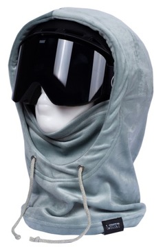 Kominiarka welur na kask snowboard narty mięta