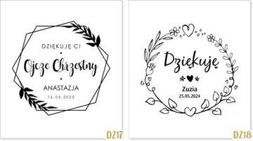 Podziękowanie chrzestnych dziadków chrzest aniołek