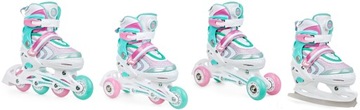Роликовые коньки роликовые коньки 4IN1 Raven Lia Plus Mint 30-33 светодиодные колеса