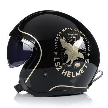 МОТОЦИКЛЬНЫЙ ШЛЕМ LS2 OF599 FLIER GLOSS OPEN FOR CHOPPER SCOOTER + BLENDA