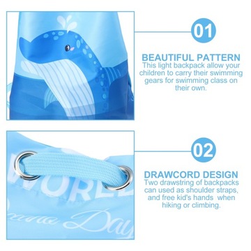 ДЕТСКАЯ СУМКА ДЛЯ БАССЕЙНА ПЛЯЖНЫЙ РЮКЗАК НА ШНУРЕ