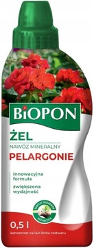 Biopon ŻEL 500ml Nawóz Mineralny PELARGONIE