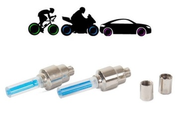 СВЕТЯЩИЕСЯ ВЕЛОСИПЕДНЫЕ ВЕЛОСИПЕДНЫЕ ВЕЛОСИПЕДЫ ДЛЯ МОТОКОЛЕСА, 2 ШТ, СИНИЕ