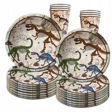 Dinosaur Fossil Archaeological Theme Disposable