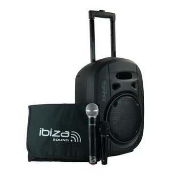 Мобильная колонка 8 дюймов, 400 Вт, порт PORT8VHF-MKII-TWS, аккумулятор, два микрофона