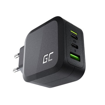 GC Power GaN 65 Вт, 2 порта USB-C PowerDelivery, быстрое зарядное устройство USB-A для телефона