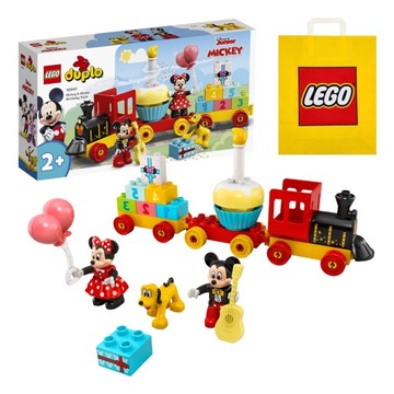 LEGO DUPLO Urodzinowy Pociąg Miki i Minnie (10941) + Torba Prezentowa LEGO