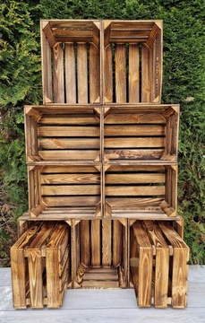 КЛАССИЧЕСКИЕ МАЛЕНЬКИЕ ДЕРЕВЯННЫЕ ЯЩИКИ ДЛЯ ДЕКОРА В ДУБЛЕННОМ ЦВЕТЕ