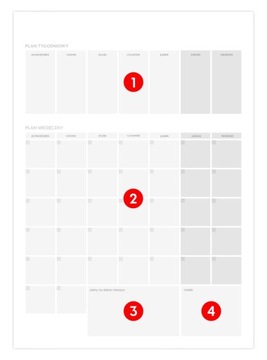 Planer suchościeralny miesięczny|40cm| NA LODÓWKĘ