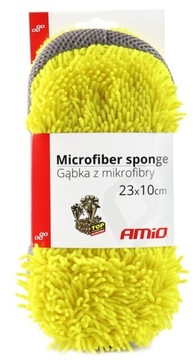 ДВУХСТОРОННЯЯ ГУБКА ДЛЯ МОЙКИ АВТОМОБИЛЯ ДЕТЕЙЛИНГ ИЗ МИКРОФИБРЫ