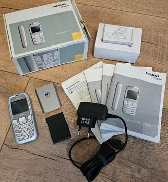 Siemens A65 SILVER Komplet IGŁA ! Folie ! UNIKAT ! Dla kolekcjonera !