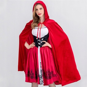 Cosplay Czerwony Kapturek Peleryna StrÓJ,XXL
