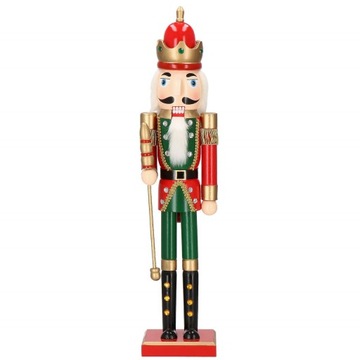 DREWNIANY DZIADEK DO ORZECHÓW XXL 61cm PREMIUM figurka OZDOBA ŚWIĄTECZNA