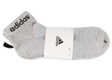 adidas Skarpety wygodne skarpetki stopki logo 3 pary roz. 43-45