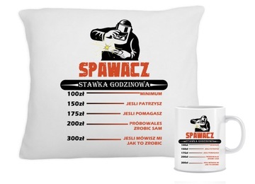 ZESTAW PODUSZKA KUBEK PREZENT DLA SPAWACZA WZORY