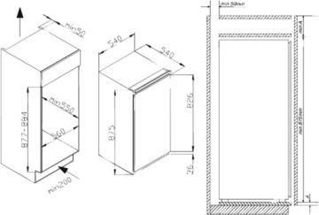 AMICA EGS 16183 МОРОЗИЛЬНАЯ КАМЕРА, объём 77л, высота 88 см