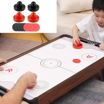 Толкатели и шайбы для аэрохоккея с зеленым фетровым дном. Стандарт.