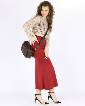 Torebka NA SZEROKIM PASKU skórzana listonoszka