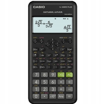 CASIO KALKULATOR NAUKOWY FX-350ESPLUS-2 CZARNY, 12 CYFROWY