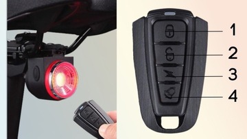 ВЕЛОСИПЕДНАЯ ЛАМПА, СТОП-СИГНАЛ, ВЕЛОСИПЕД СИГНАЛИЗАЦИЯ, СИЛЬНЫЙ СВЕТ, ДАТЧИК ДВИЖЕНИЯ, ДИСТАНЦИОННОЕ УПРАВЛЕНИЕ