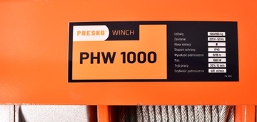 Лебедка электрическая канатная для строительства мастерских, 990 кг, трос 18м, 230В