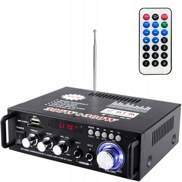 Портативный стереоусилитель Bluetooth с FM-радио и входом SD/USB