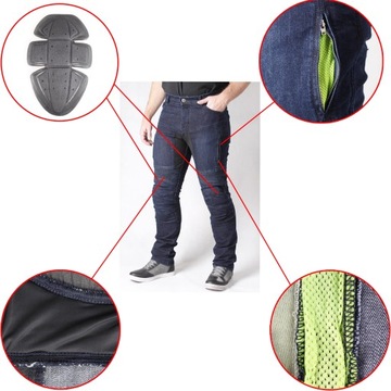 MOTORCYCLE JEANS однотонные джинсы HUSAR XL