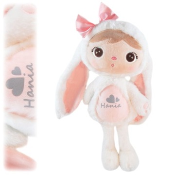 Lalka Metoo Prezent na Baby Shower Przytulanka Królik z imieniem 0+