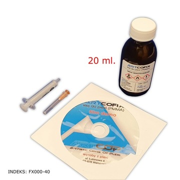 ARTCOFIX 20 ml PROFESJONALNY klej do PLEXI PLEKSI