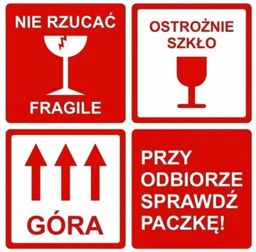 100 SZTUK ETYKIETY SAMOPRZYLEPNE NA PACZKĘ