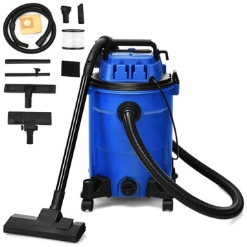 Przenośny odkurzacz do mokrych i suchych powierzchni 25l 1200 W niebieski
