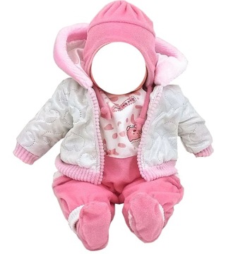 BABY ubranko dla lalki BORN bobasek kurtka PAJACYK buciki czapka 236