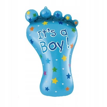 Balon foliowy stópka It's a boy BABY SHOWER 45X79