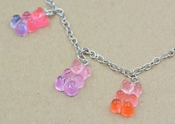 Łańcuszek cieniowane MISIE 7 żelki Haribo 50+5cm