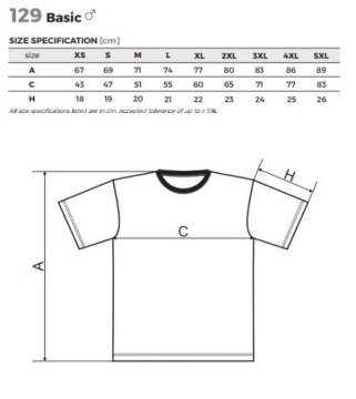 Футболка Malfini BASIC 129, васильковый, 2XL