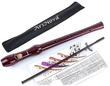 FLET SZKOLNY PROSTY DREWNIANY HOHNER-9555 renesans + POKROWIEC ************